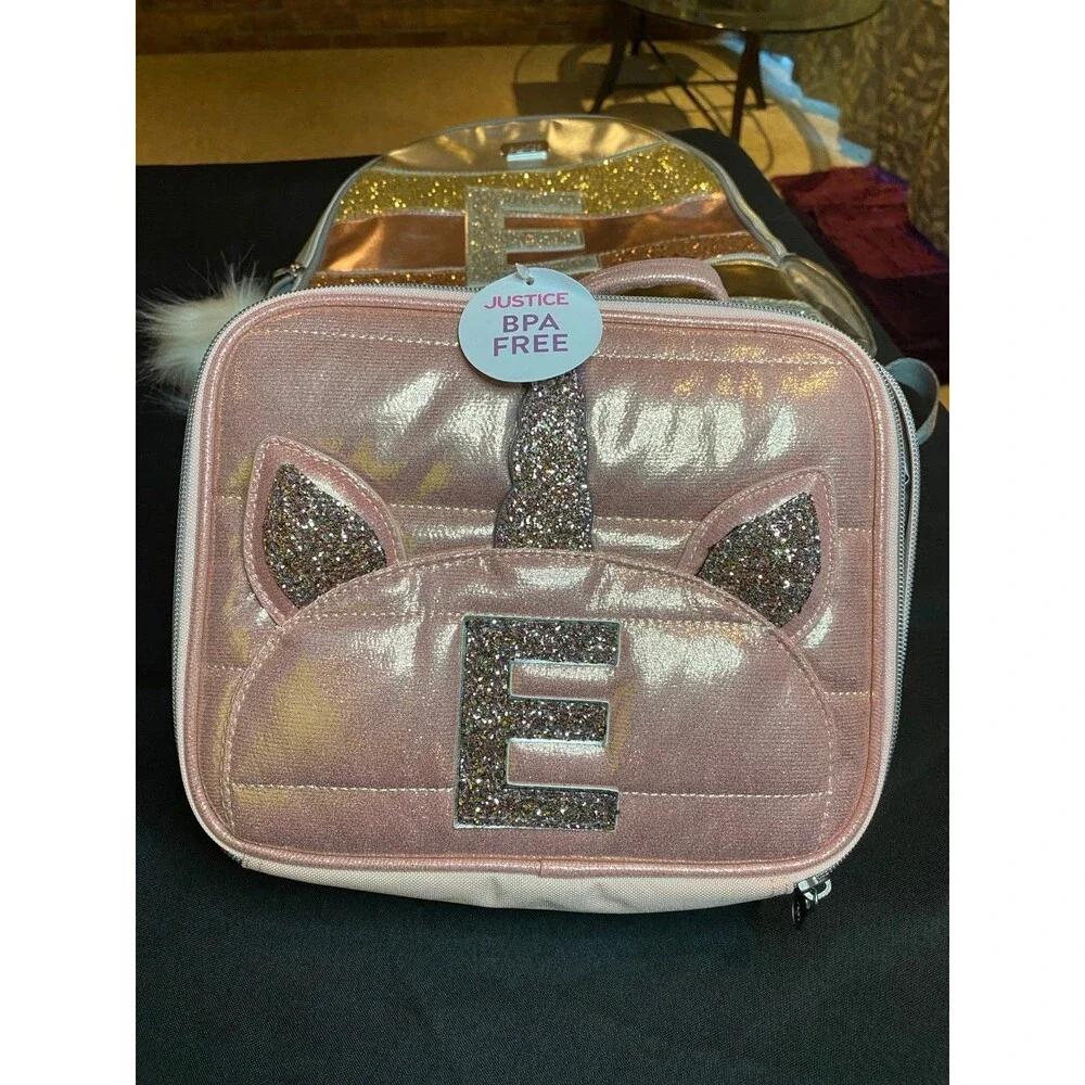 Justice Rose Gold insulted lunchbox brand new with tags Christmas/ Birthday gift